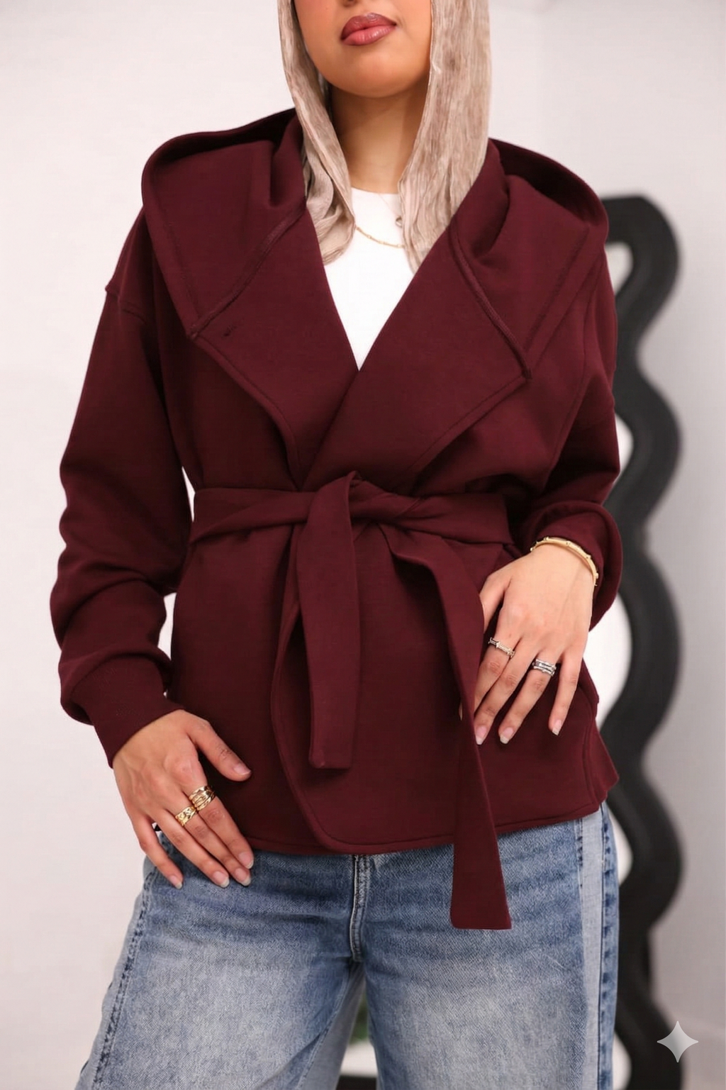Burgundy Modest Jacket
