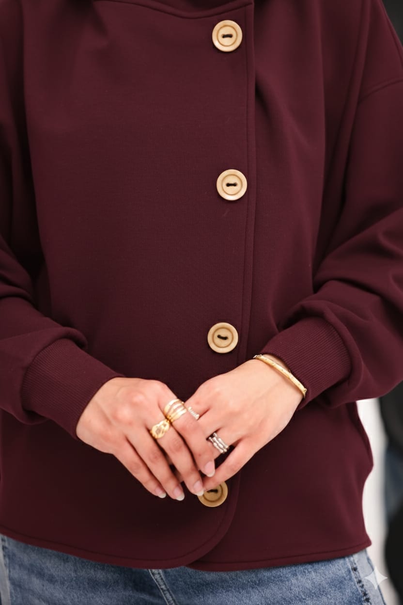 Burgundy Modest Jacket