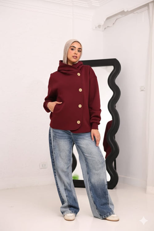 Burgundy Modest Jacket